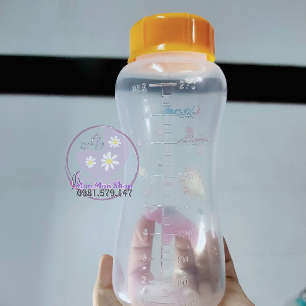 Bình trữ sữa mẹ 250ml/ 270ml cổ thường/ cổ rộng có thể gắn thêm núm ti Upass/Disney made in Thailand