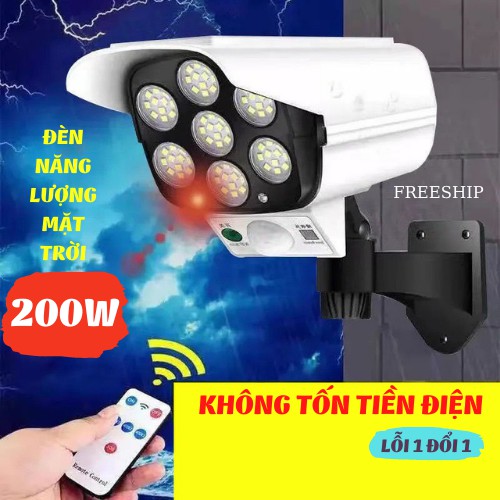 Đèn Ngoài Trời, Đèn Năng Lượng Mặt Trời Hình Camera Chống Trộm Kèm Điều Khiển, ASAKI OFFICIAL