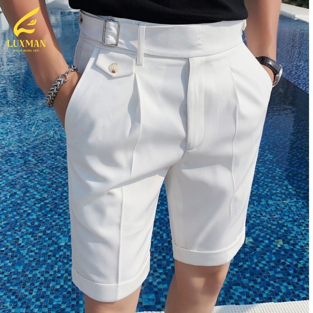 Quần short sidetab lịch sự , trẻ trung thương hiệu luxman