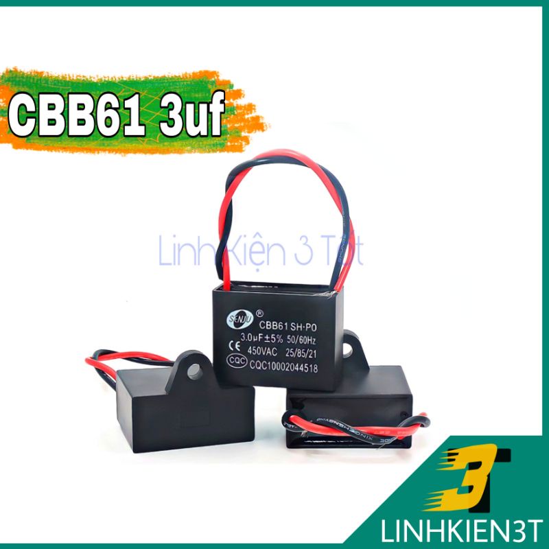 Tụ quạt cây - quạt trần- quạt treo tường 400v / 3uf