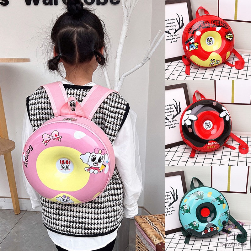 Balo Đi Học Hình Tròn Họa Tiết Hoạt Hình Phong Cách Hàn Quốc Cho Trẻ Em
