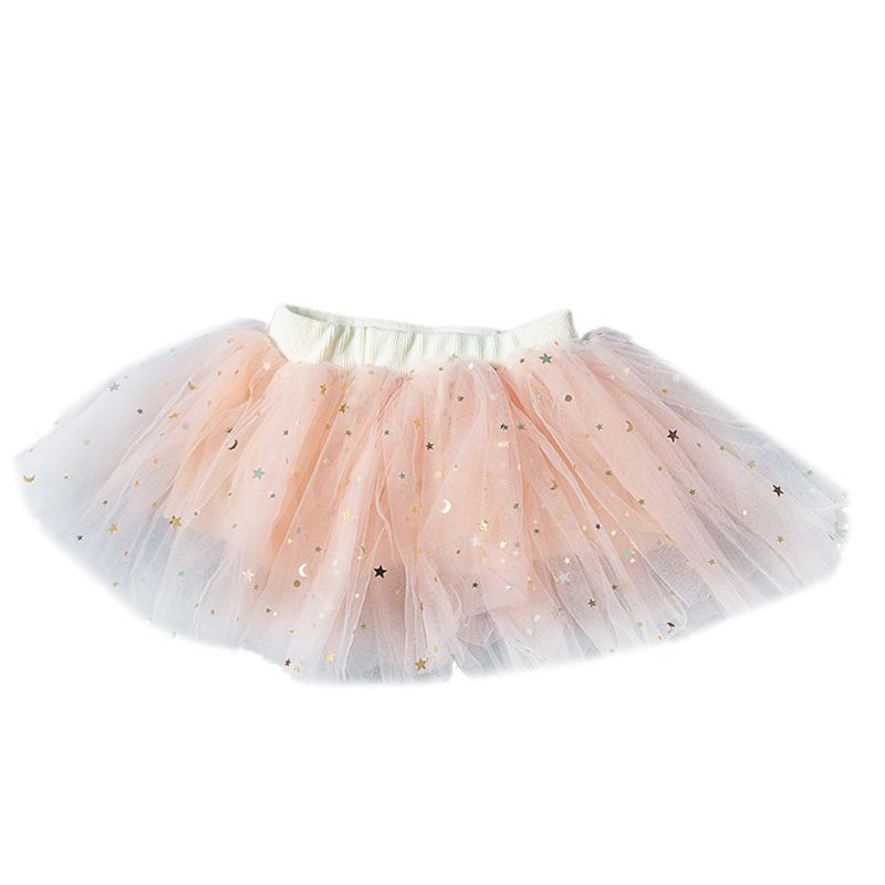 Chân Váy Xòe Nhiều Lớp Đính Kim Sa Lấp Lánh Dành Cho Bé Gái