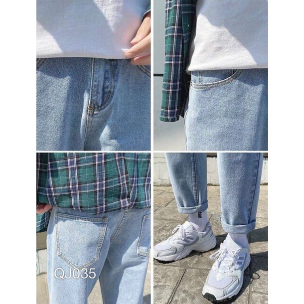 Quần Jeans Baggy Nam Bassic Màu Xanh Bạc, size 27-32, MS 40 | BigBuy360 - bigbuy360.vn