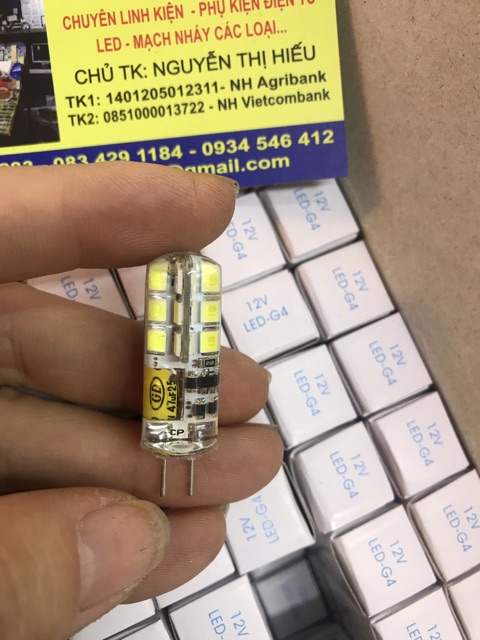 LED QUÝ HIẾU Bóng đèn led chân gim  G4 3w -12v và 220v