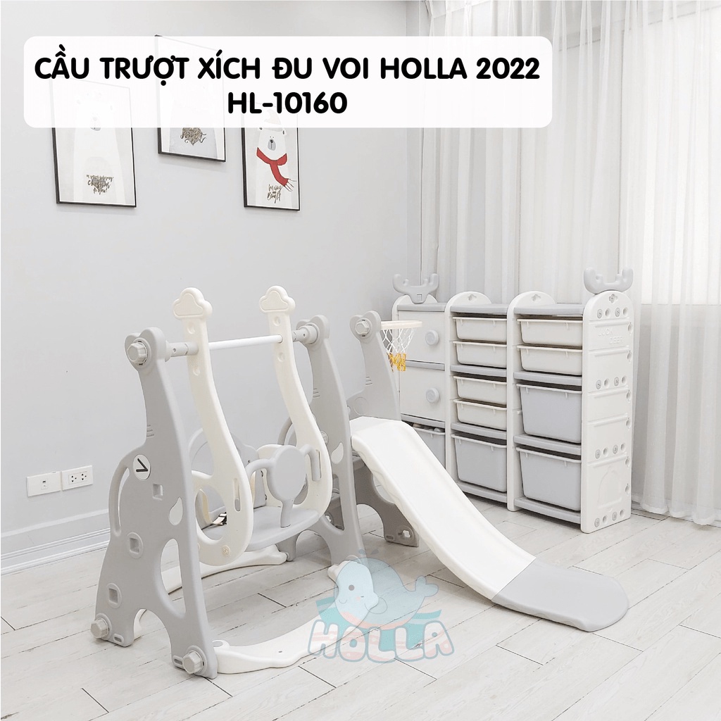 Cầu trượt voi Holla 2022 HL-10158 | Cầu trượt cho bé Holla chính hãng an toàn chắc chắn cho bé vừa học, vừa vui chơi