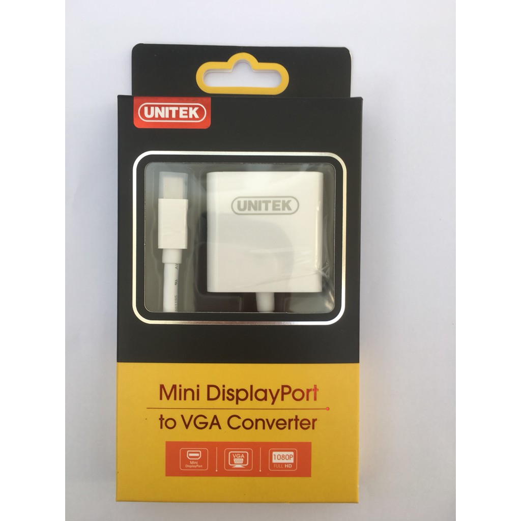 Cáp chuyển Mini DisplayPort to VGA Unitek Y-6327WH