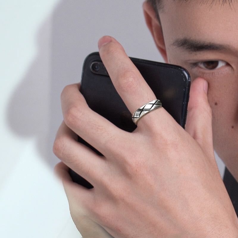 Bộ Nhẫn Đính Kim Cương Chất Lượng Cao Thời Trang Unisex