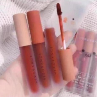 Set son kem lì 3 cây hudapro love lip glaze chính hãng nội địa