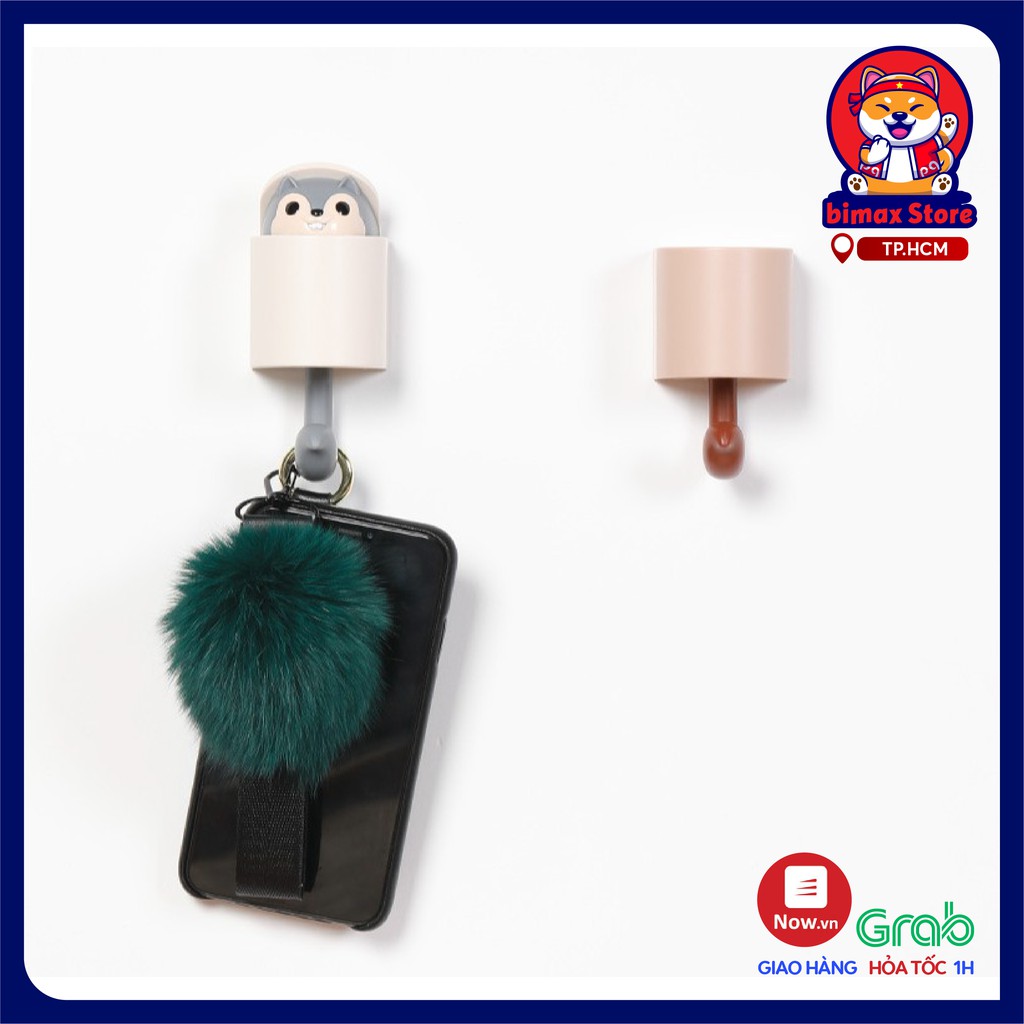 Móc dán tường hình con sóc dùng để treo đồ đa năng tiện dụng