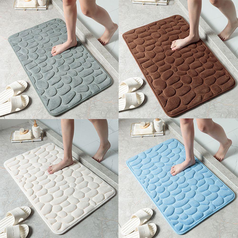 Thảm Lót Sàn Nhà Tắm Họa Tiết Dập Nổi Thấm Hút Nước Chống Trượt Tiện Dụng