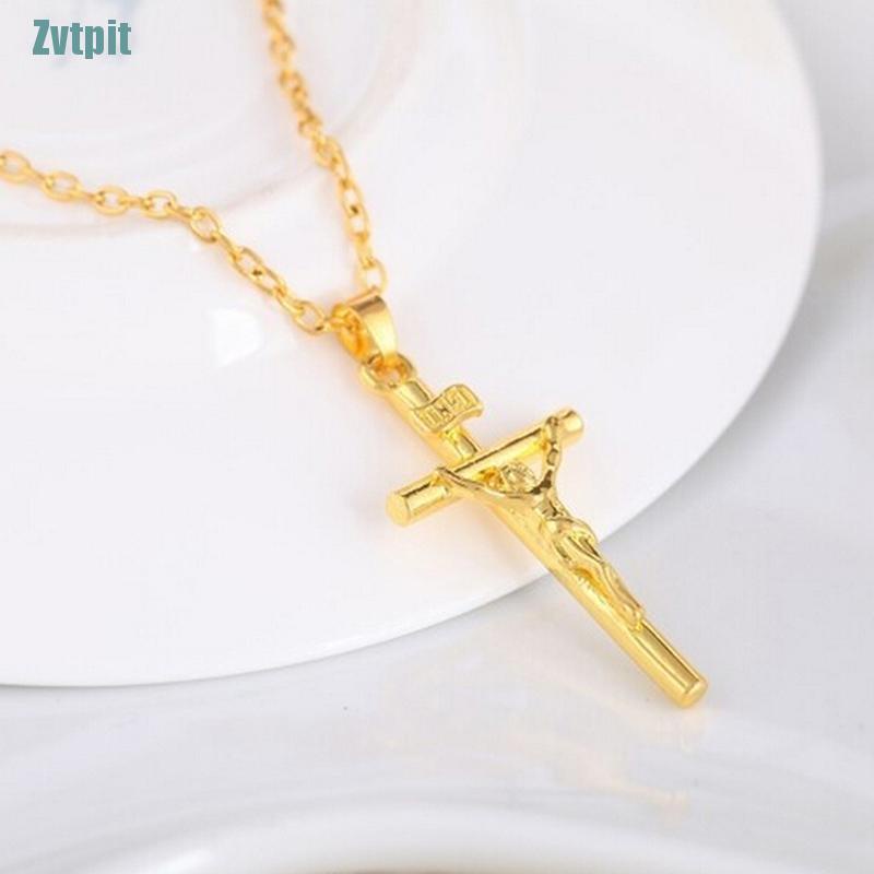 Vòng cổ mạ vàng/ bạc mặt thánh giá thời trang nam nữ