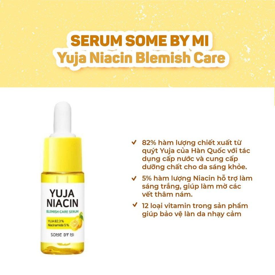 Bộ kit 4 món dưỡng sáng và mờ thâm, nám Chiết Xuất Quả Thanh Yên Some By Mi Yuja Niacin 30 Days Brightening Starter Kit