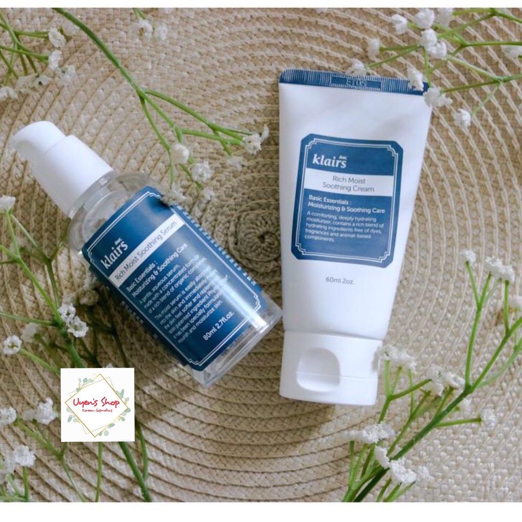 Tinh chất/ Kem dưỡng dành cho da khô Klairs Rich Moist Soothing serum/cream | BigBuy360 - bigbuy360.vn
