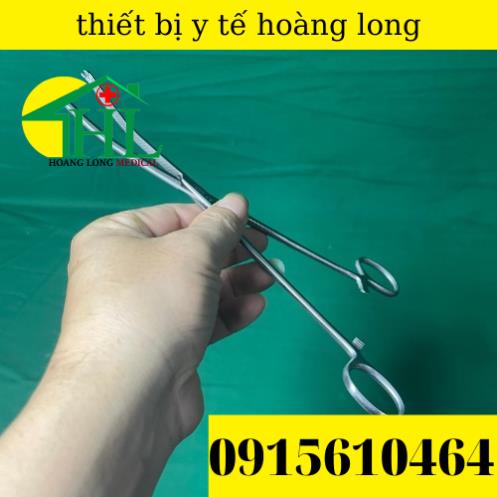Panh Y Tế, Panh Gắp Phẫu Thuật, Pen Kẹp Y Tế, Panh Cong Có Mấu 24cm - Hàng Pakistan