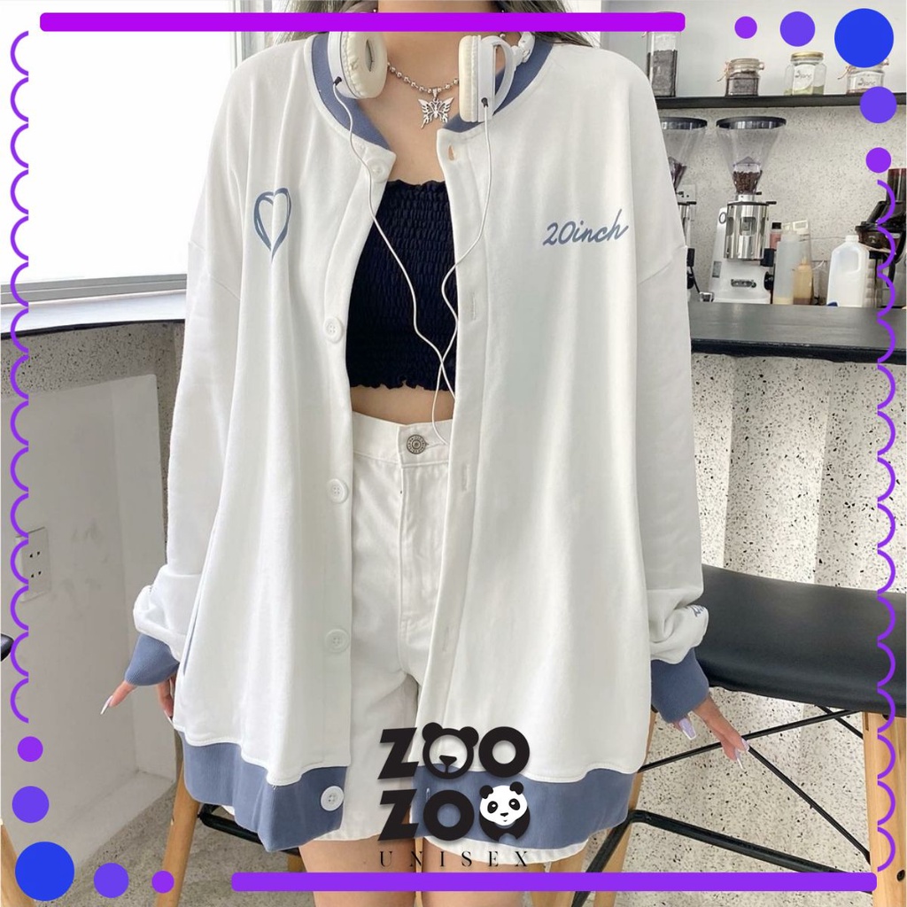 Áo Khoác Nỉ Bông Cardigan WHATISLOVE 20inch Unisex