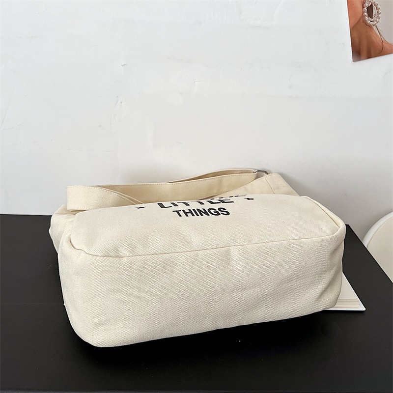 Túi Xách Canvas Sức Chứa Lớn Kiểu Dáng Đơn Giản Thời Trang Cho Nữ
