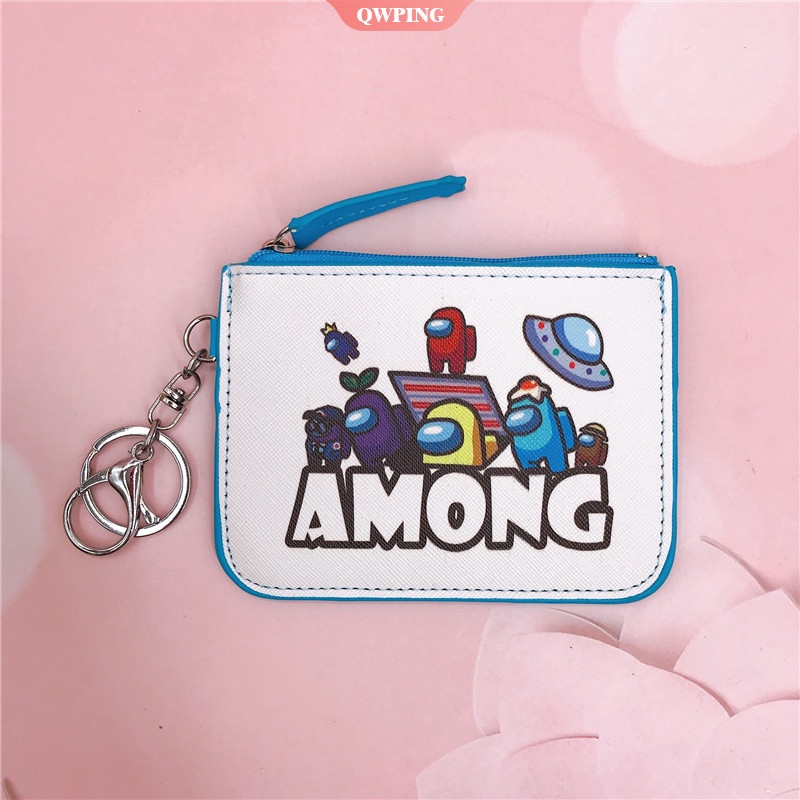 Ví Đựng Thẻ/Tiền Xu/Thẻ Có Móc Khóa In Hình Mực Chơi Game Cho Bé Trai Và Bé Gái