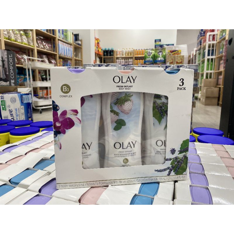 Set 3 chai SỮA TẮM OLAY FRESH OUTLAST 700ml