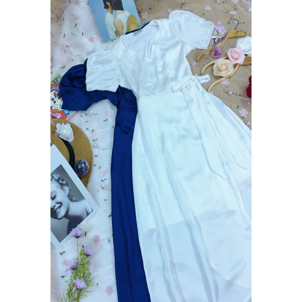 Đầm maxi trắng dự tiệc đẹp-HÀNG CAO CẤP- FREESHIP-váy lụa satin lụa dáng tiếu thư siêu xinh-min.house86 | BigBuy360 - bigbuy360.vn