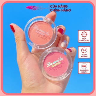 Phấn má hồng đơn sắc Lameila NO3040 Blusher Color Geometry Tone Cam Đào  - chính hãng Lameila (hộp tròn)