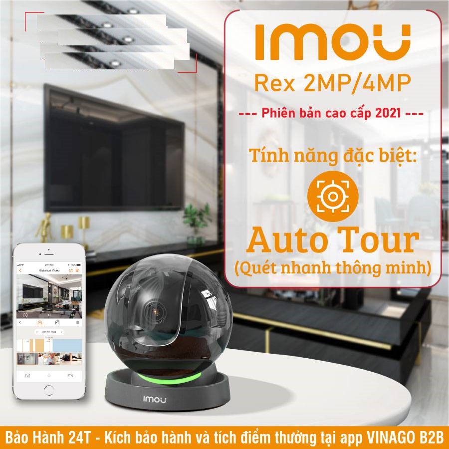 Camera wifi imou Renger Pro REX 4MP  chính hãng trong nhà , Camera imou an ninh quan sát của Dahua có đàm thoại 2 chiều | WebRaoVat - webraovat.net.vn