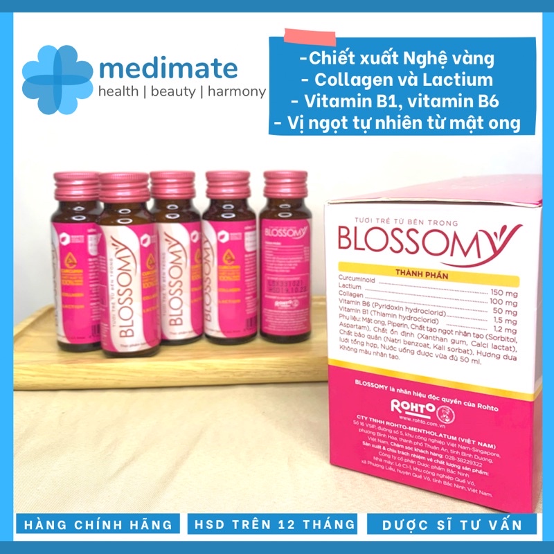 Nước uống Blossomy giảm lão hoá, giúp da tươi trẻ và tăng cường sức khoẻ (chai 50ml)