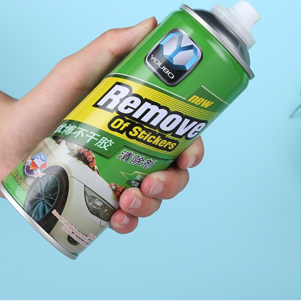 Bình xịt tẩy rửa keo đa năng REMOVE 450ml tẩy bay vết keo lâu ngày, Chai xịt tẩy keo băng dính REMOVE 450ml