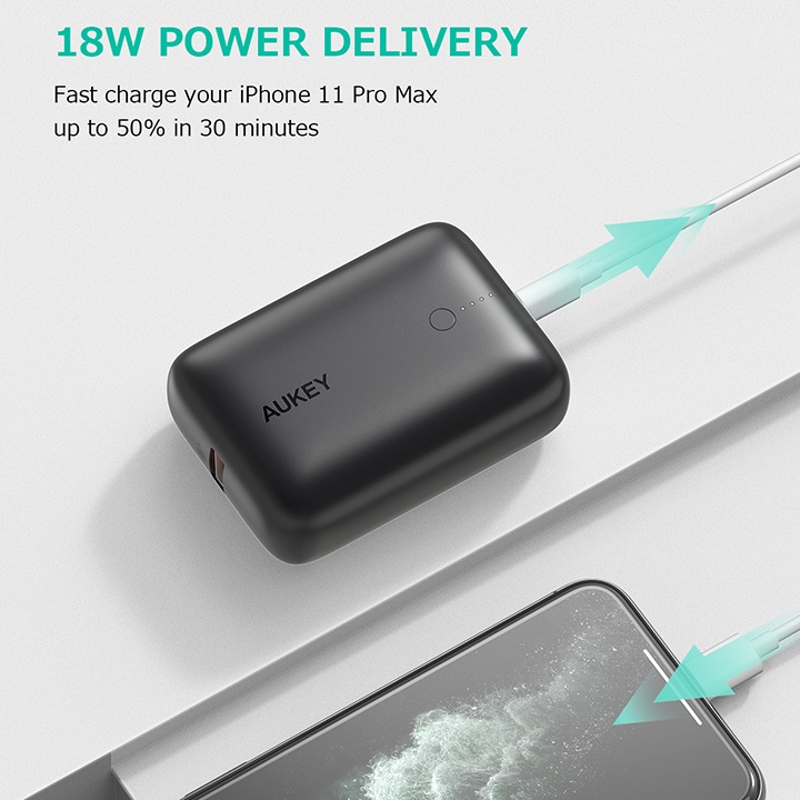 [New 100%] Pin sạc dự phòng Aukey PB-N83S 10.000mAh 22.5W Type-C - Bảo hành 18 tháng