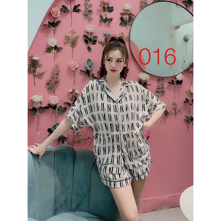 Đồ bộ nữ CARY,bộ ngủ pijama kate lụa tay lửng form rộng chất mát cho mùa hè | BigBuy360 - bigbuy360.vn