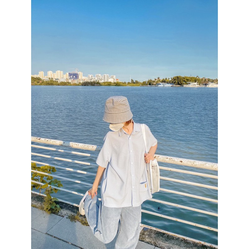 Áo sơ mi Stripe Pocket shirt - chi tiết thêu | BigBuy360 - bigbuy360.vn