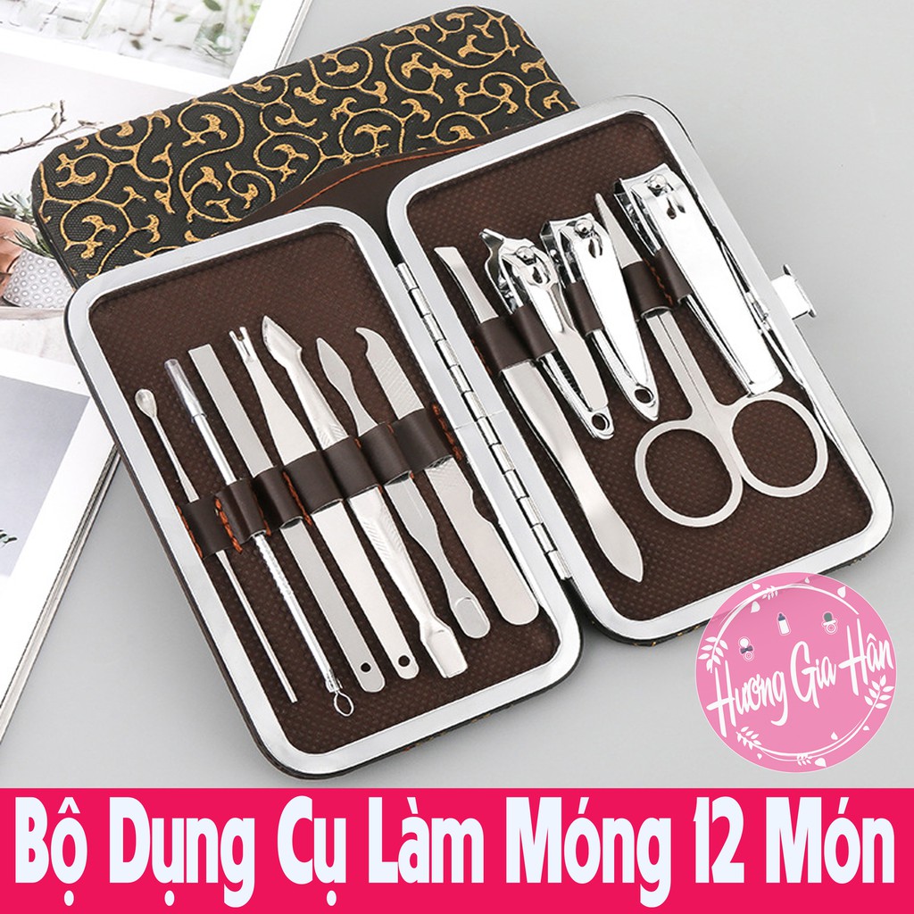 Bộ Dụng Cụ Làm Móng 12 Món Thép Loại 1 Không Rỉ