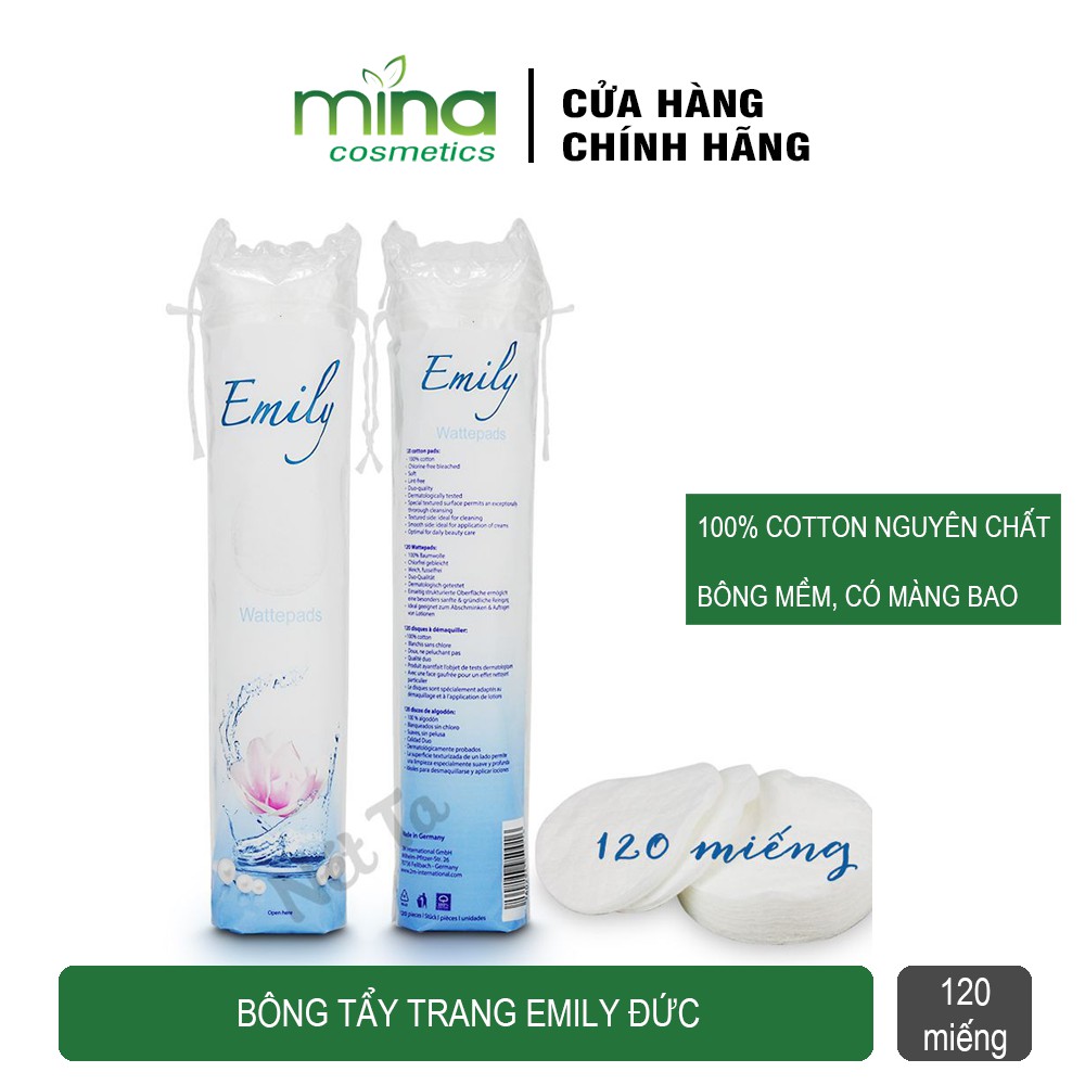 Bông Tẩy Trang Emily Đức 120 miếng