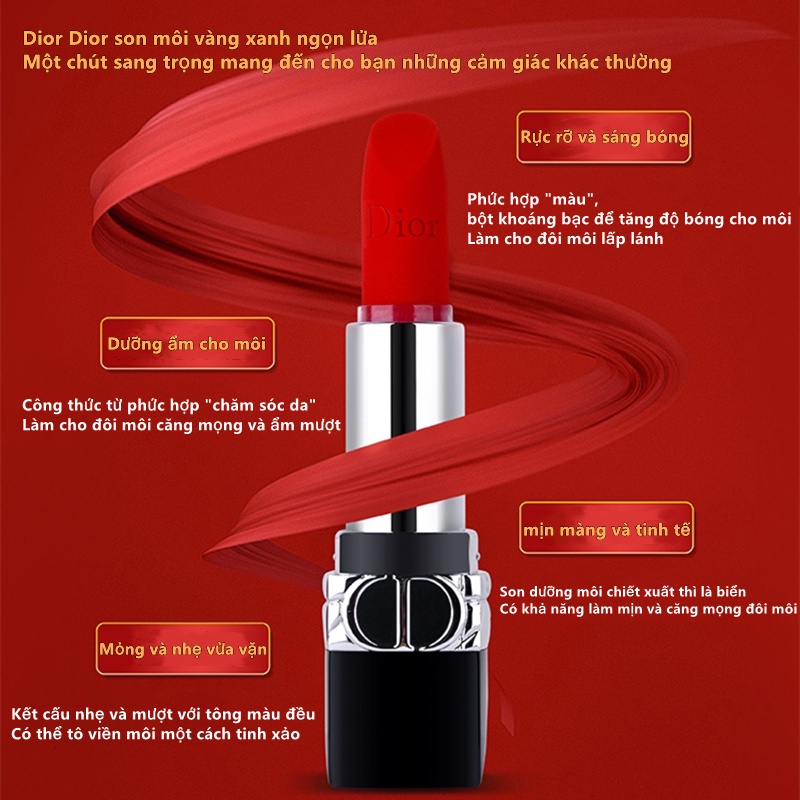 Son Môi Dior Brilliant Blue Gold Velvet 999/720, Matte 888, Satin 028