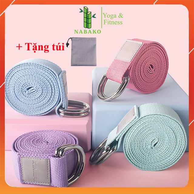 [TẶNG TÚI] Dây Tập Yoga Cotton Dài 1,8m - Nabako