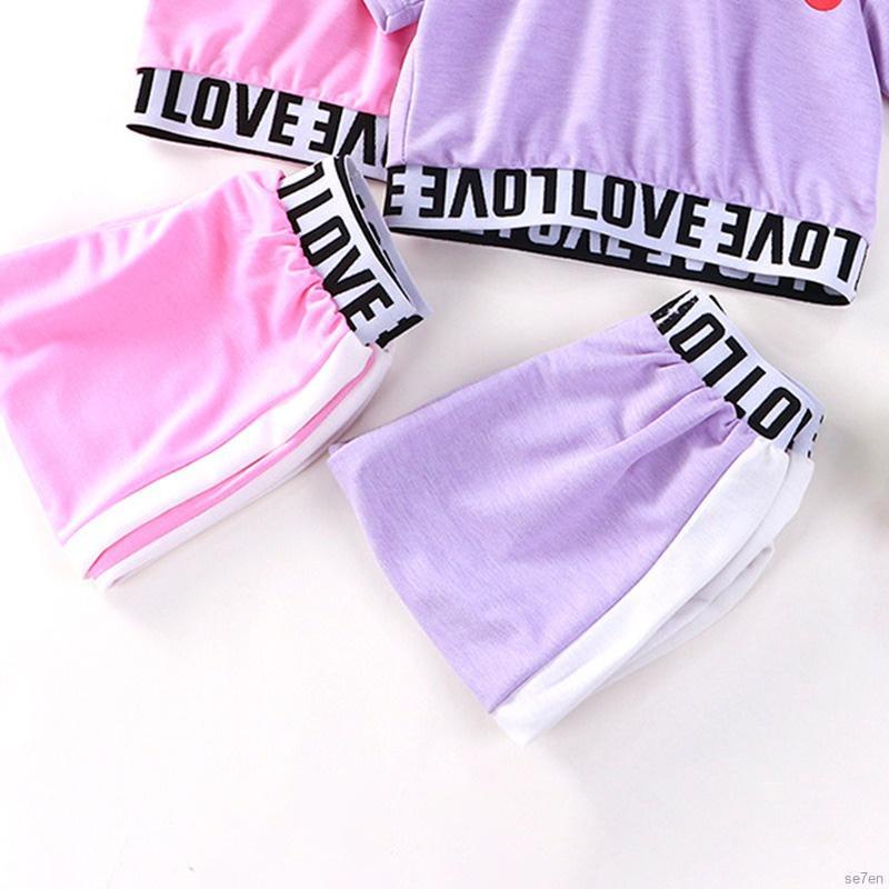 Set áo thun tay ngắn và quần dài cho trẻ em Se7En