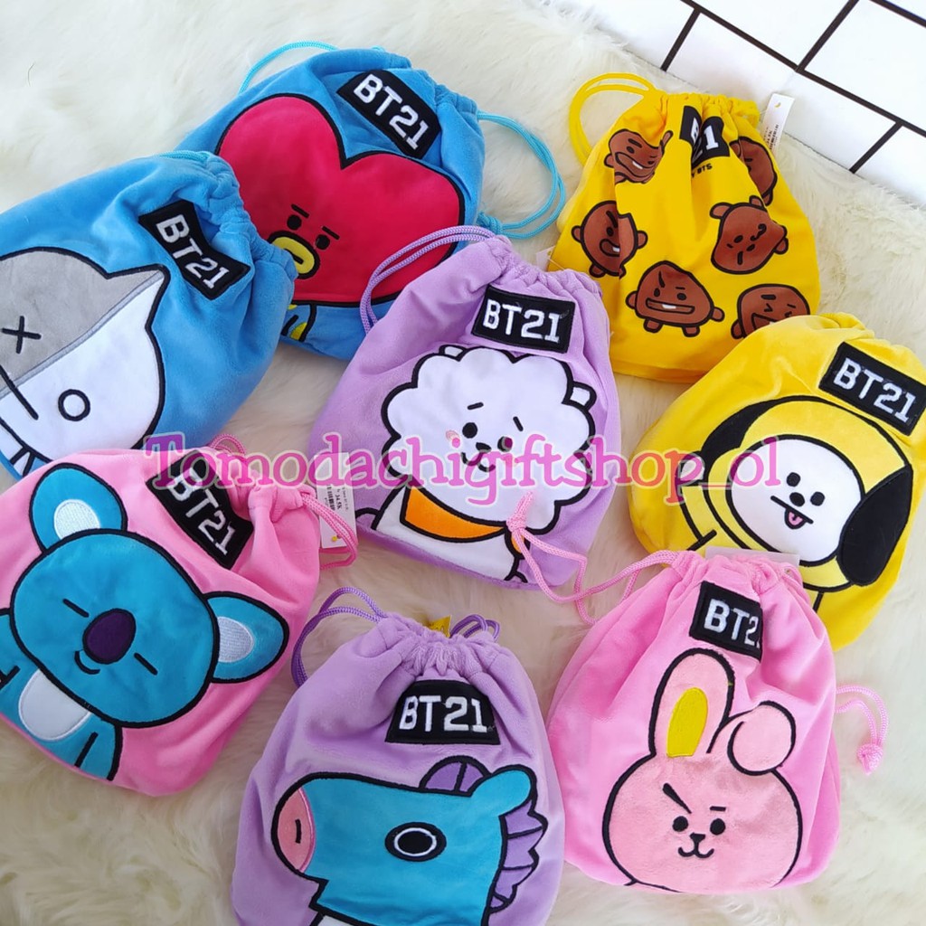 Túi Dây Rút Hình Bt21 / Bts Đáng Yêu