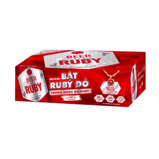  Bia red Ruby lon 330ml(thùng 24 lon) Ruby đỏ