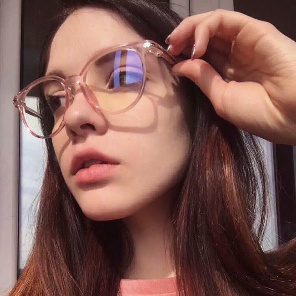 🌸Mắt kính gọng tròn lớn chống tia bức xạ phong cách Hàn Quốc sang trọng cho nữ