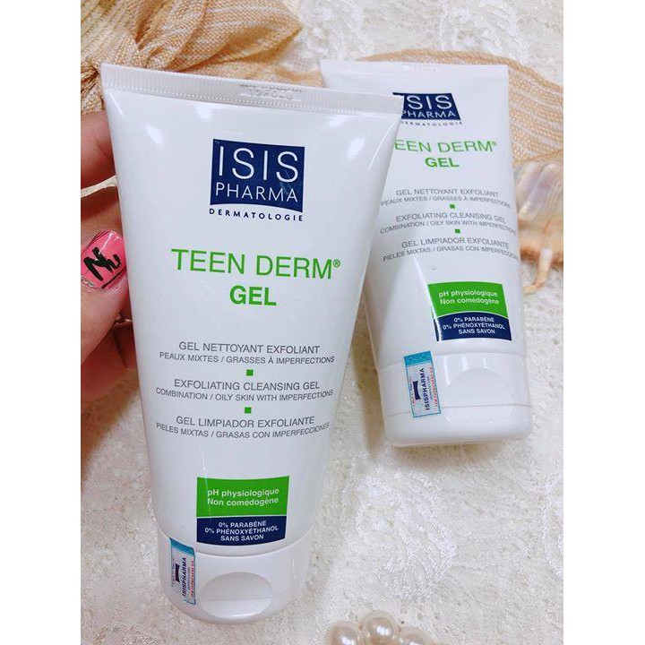 Gel rửa mặt giảm nhờn & ngăn ngừa mụn Isis Pharma Teen Derm Gel Pháp 150ml - 0513528