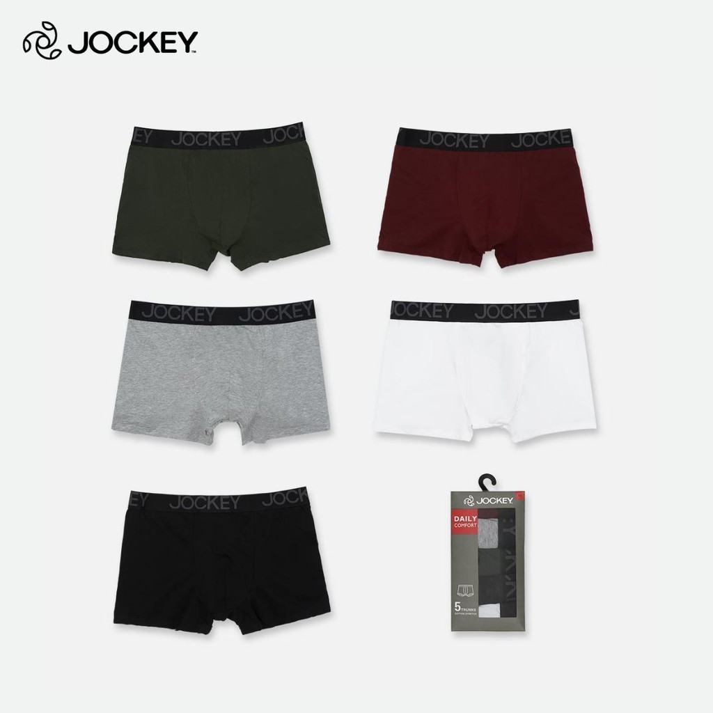 Hộp 05 Quần Lót Nam Jockey Dáng Trunk Boxer Thun Cotton Thấm Hút Mồ Hôi Cao Cấp - JAMB0411P - Tổng hợp 04