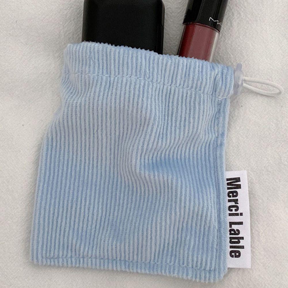 QQMALL Túi Đựng Son Môi Màu Trơn Bằng Nhung Thời Trang Tiện Dụng Khi Đi Du Lịch Ốp