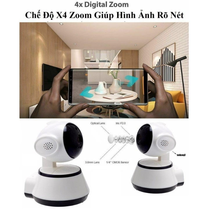 Camera wifi V380 pro , Phát hiện chuyển động , đàm thoại hai chiều , xoay 360 độ , camera ip | BigBuy360 - bigbuy360.vn