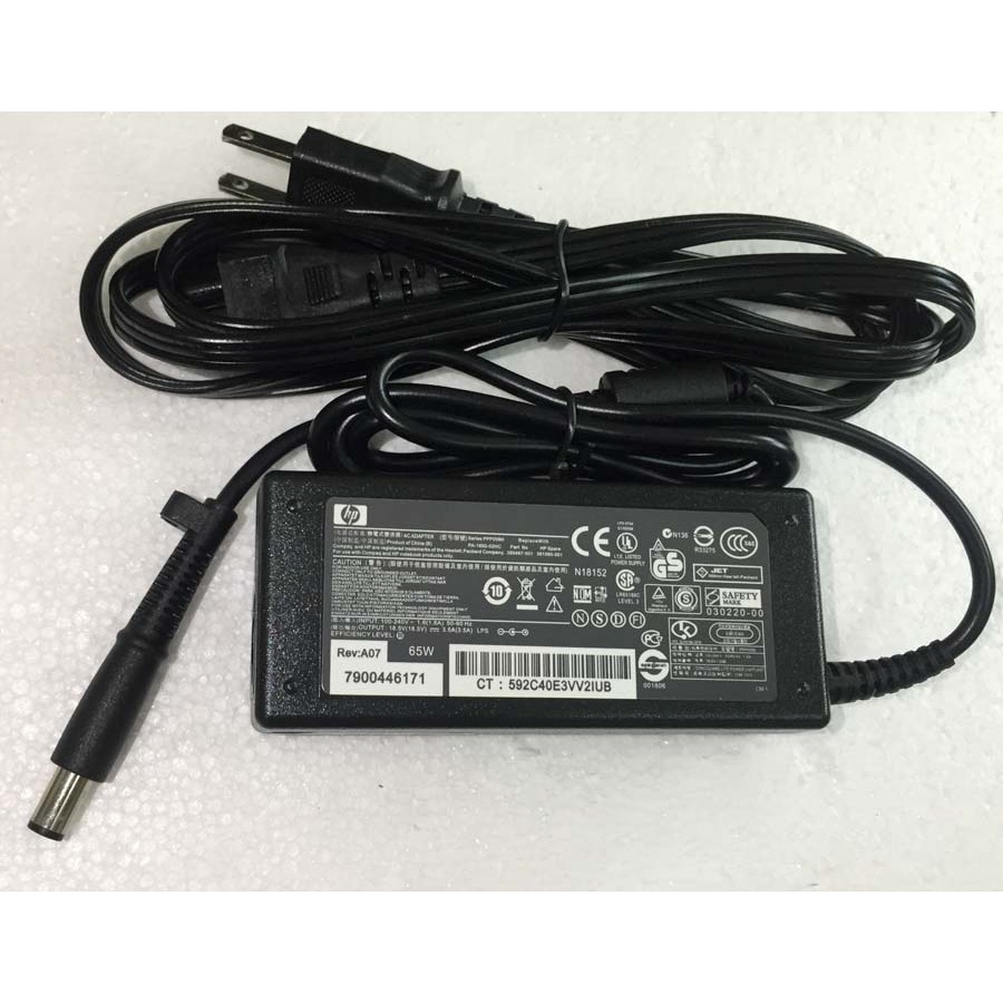 Sạc laptop HP 18.5v-3.5a Đầu kim to hàng zin