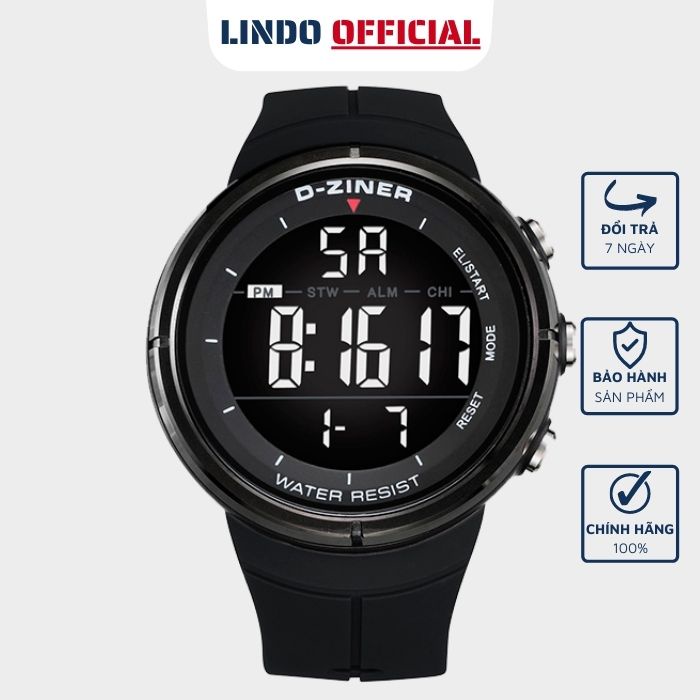 Đồng hồ nam điện tử thể thao chính hãng cao cấp D-ZINER 8163 chống nước 30M full box