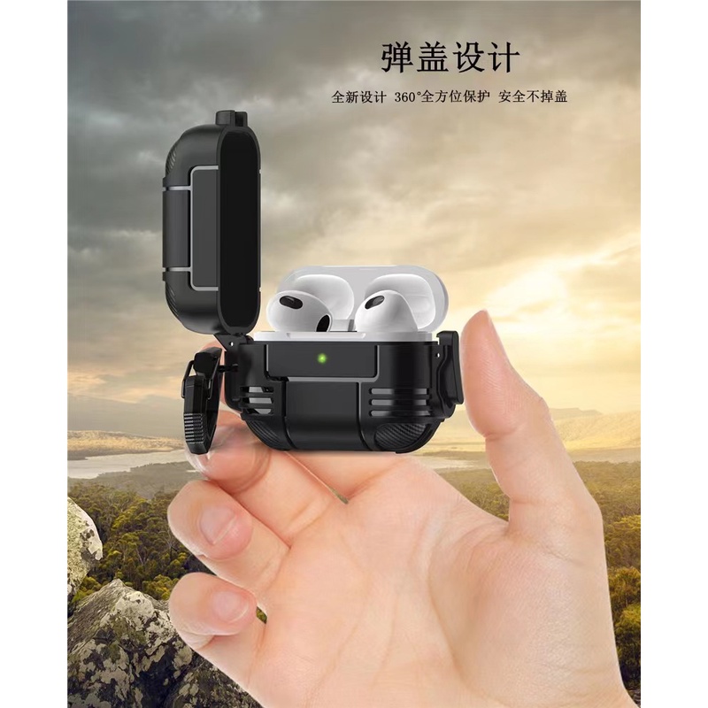 Ốp Hộp Đựng Tai Nghe Nhét Tai TPU Chống Rơi Có Móc Khóa Cho Airpods 3 Pro AirPods1/2 Pro