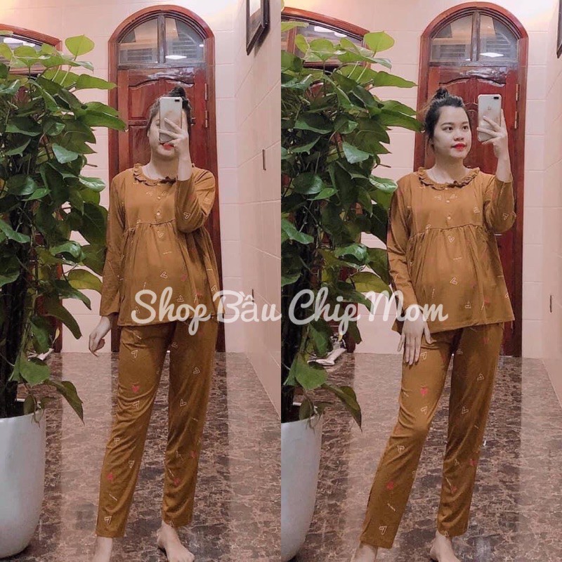 [Ảnh Thật] Bộ Bầu Kết Hợp Sau Sinh 2in1 Tiện Lợi ❤️ Chất Cotton Loại 1 Mềm Đẹp ❤️ Có Khoá Kéo Cho Con Ti Tiện Lợi