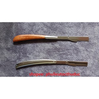 Cán gỗ gắn lưỡi lam cạo lông mặt - Cán inox gắn lưỡi lam cạo lông mặt - phụ liệu tóc Thủ Đức