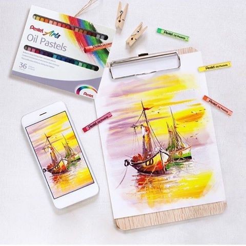 Màu Sáp Dầu Oil Pastel/ Sáp Dầu Pentel từ 12-50 màu PHN12/ PHN16/ PHN25/ PHN36/ PHN50