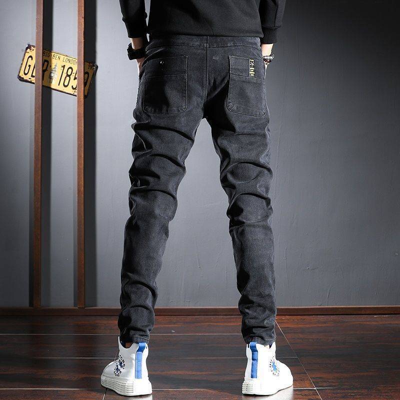 Quần skinny siêu co giãn vừa vặn Quần jean nam | Mùa xuân mỏng quần jean nam phiên bản Hàn Quốc của đàn ông đàn hồi cao cấp hoang dã quần dài mùa xuân và xu hướng mùa xuân