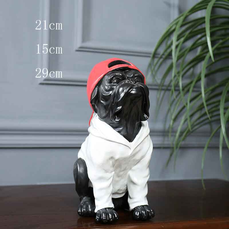 Tượng Con Chó Mặt Xệ Cool Ngầu, Hiphop - tượng trang trí, trang trí để bàn, quà tặng decor